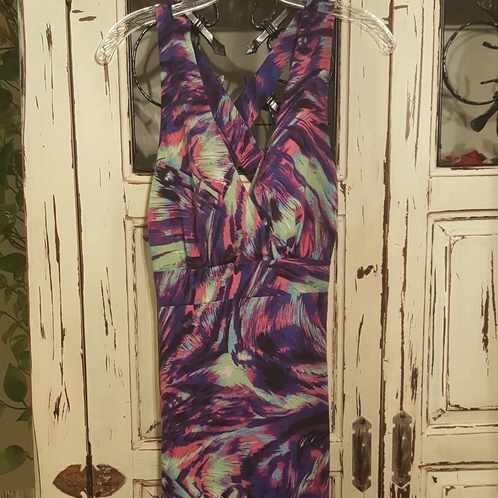Criss cross back maxi dress